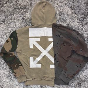 Off-White Camouflage Print Hoodie